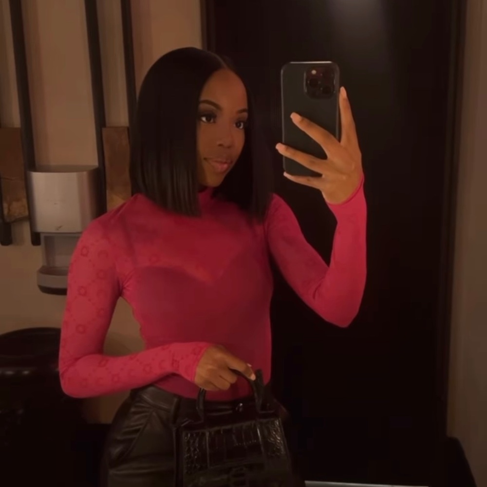 Marine Serre Pink Recycled Top